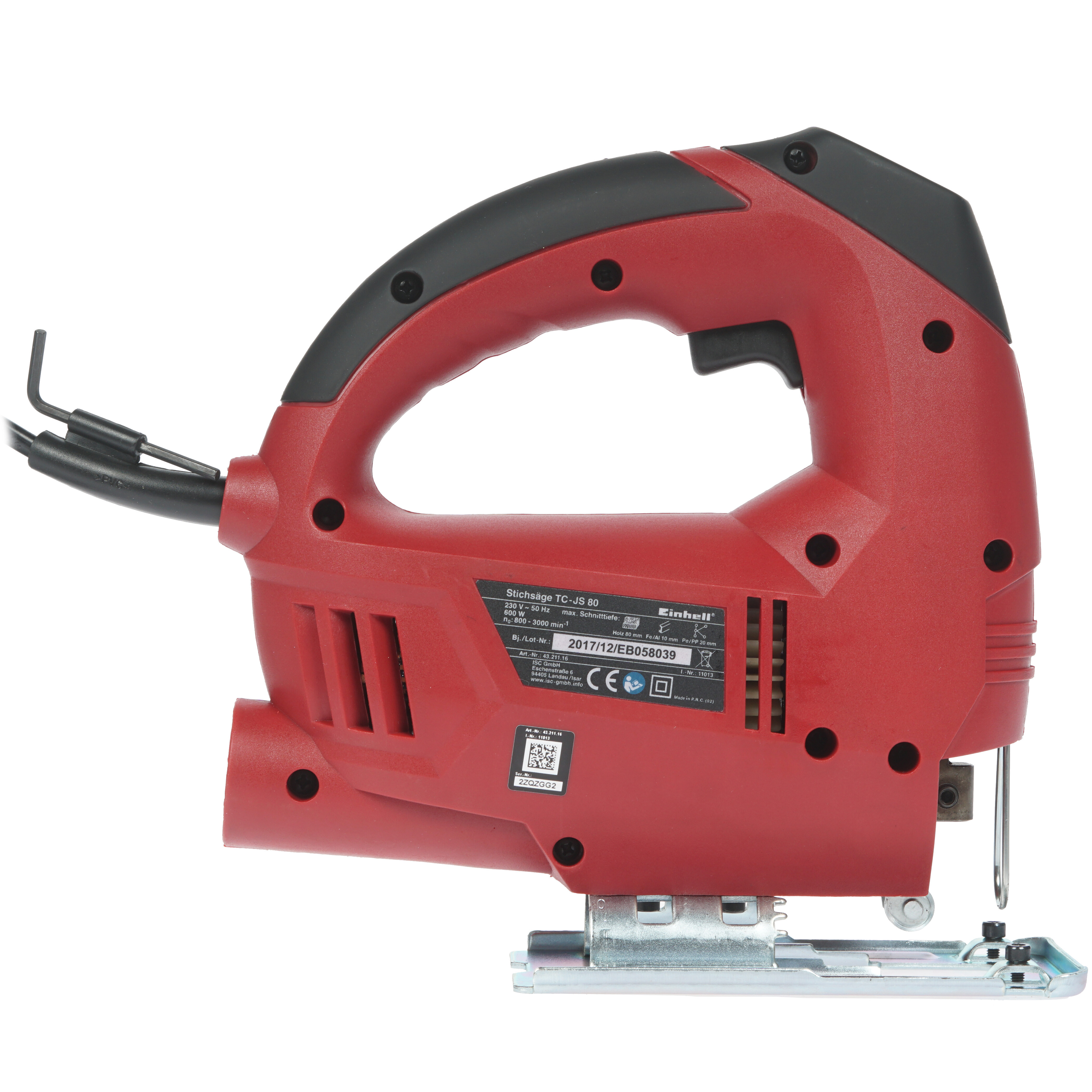 Электрический лобзик Einhell TC-JS 80 7999274 STDN-0026461 - Вид №3