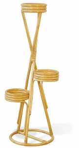 Цветочница круглая с 2 подставками 135х48 см мед Calamus Rotan VINOTTI  00-3885403 Желтый