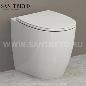 MD004BI Приставной унитаз напольный Белый Ceramica Globo 4ALL Италия