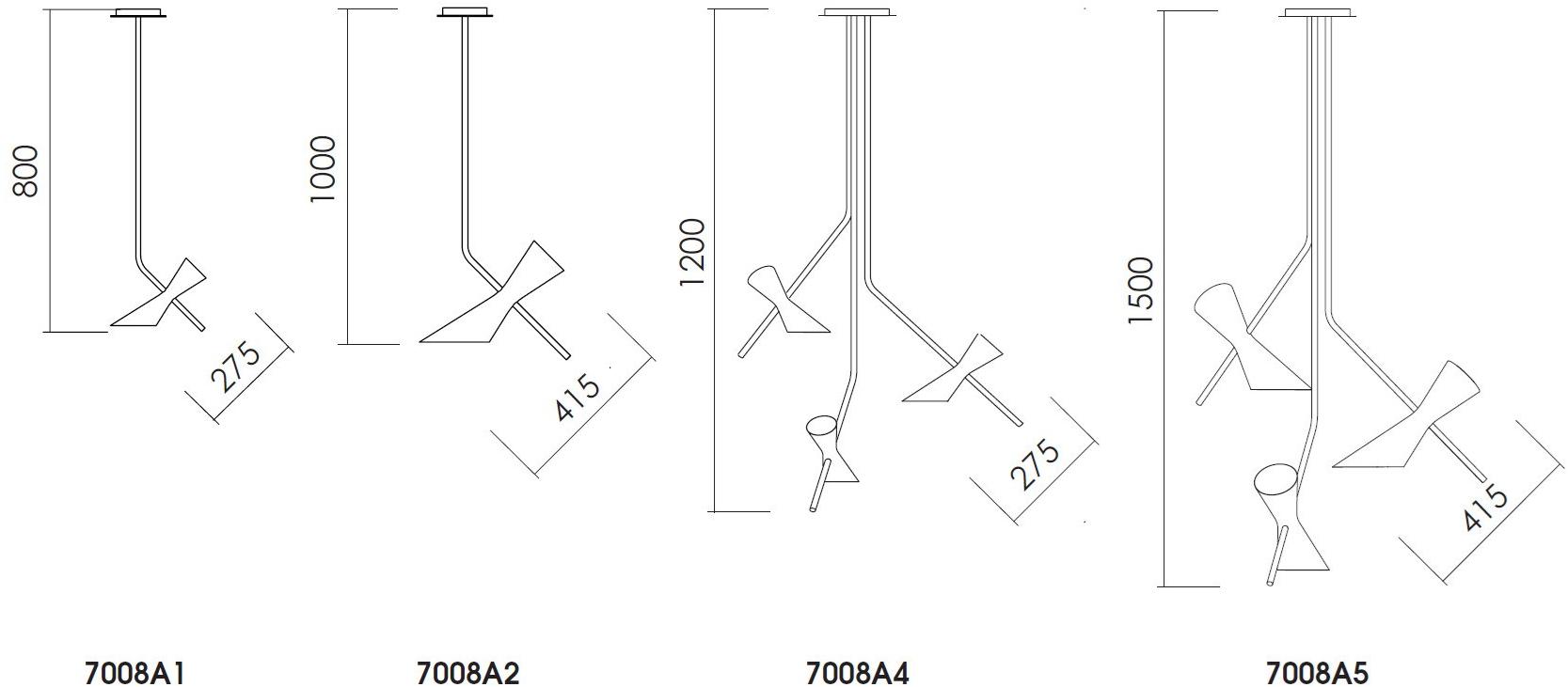 NEXO LUCE Светодиодный подвесной светильник из стали Oxen pendant lamp 7008a1 - a5 - Вид №11