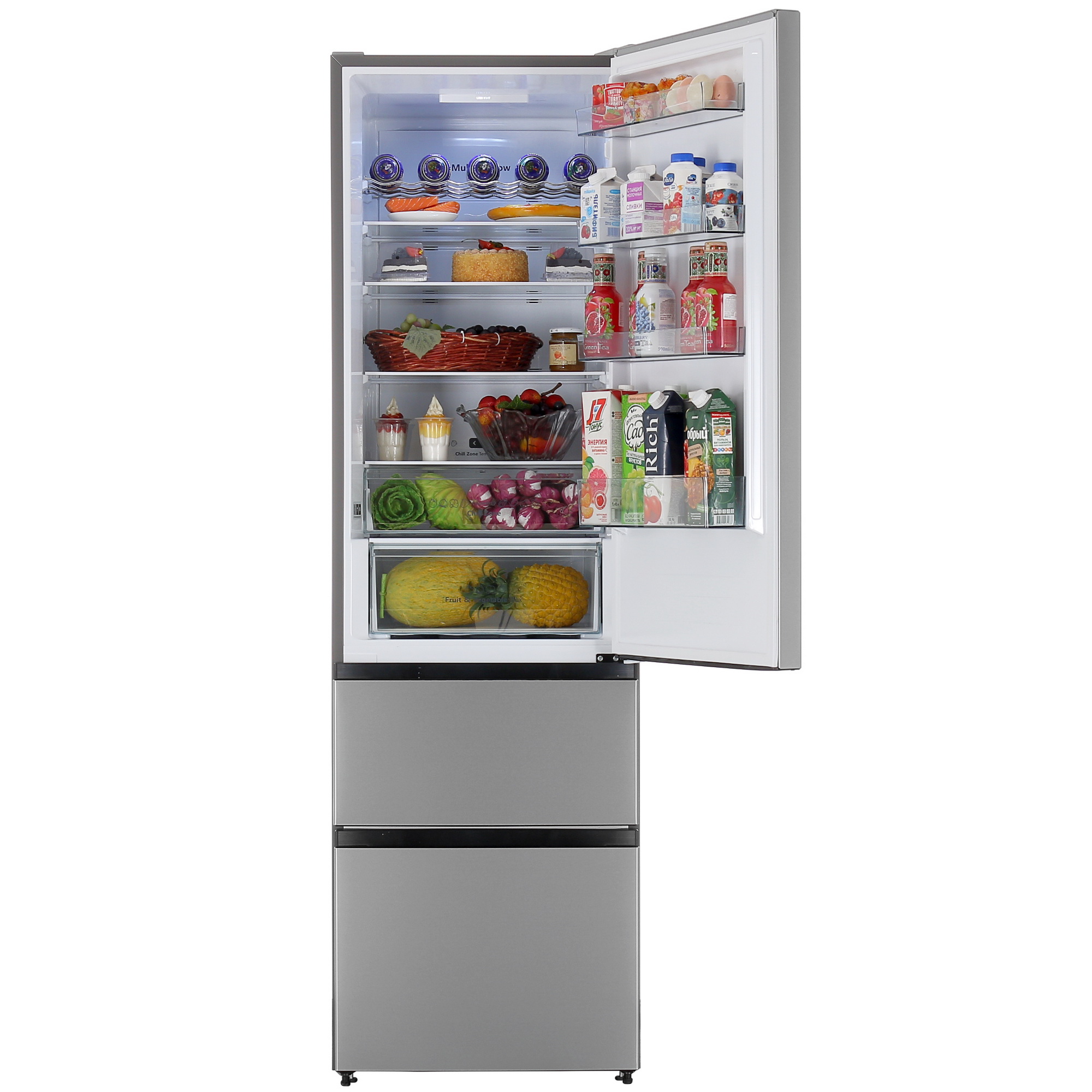 9090088 Холодильник многодверный   Hisense RM469N4ACD серебристый STDN-0141878 - Вид №5