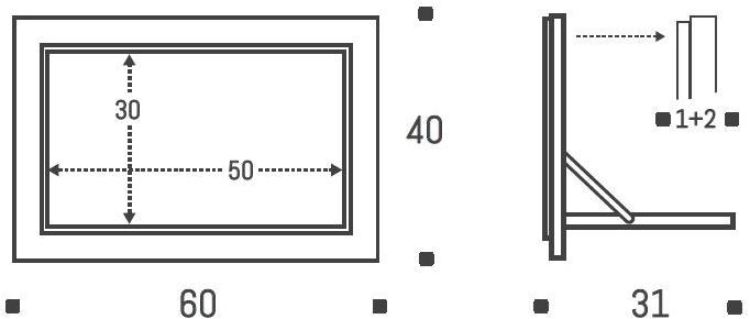 AMBIVALENZ Складная фанерная полка Fläpps shelf 60×40-1 Fl150049 - Вид №4