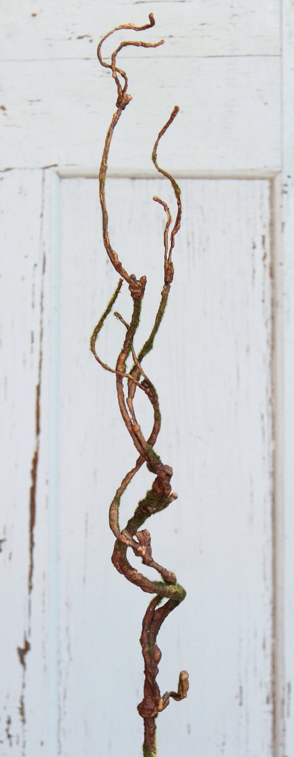 3398 666 a3 Ветка декоративная искусственная 'curly', 76 см, коричневая H-andreas  - Вид №3