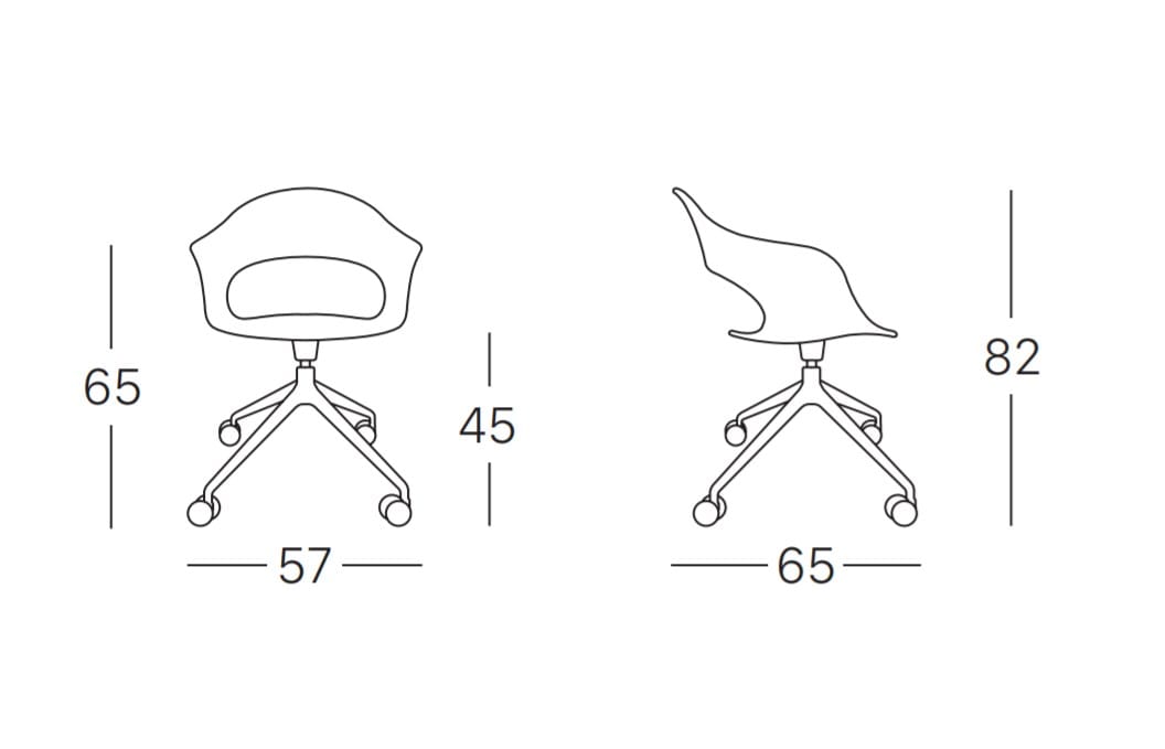 Ткань операционный офисный стул с колесами S-CAB Lady B ARCH-00065490 - Вид №1