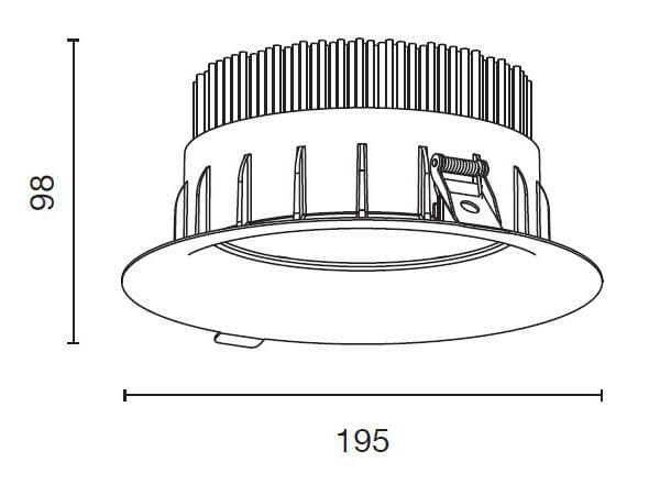 Круглый утопленный заливки формы алюминиевый потолочный светильник WayPoint FULL ARCH-00024792 - Вид №3