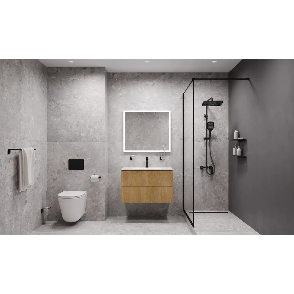 IDDIS Lahta - настенный полотенцедержатель черный матовый 89379380 STLM-1582736 - Вид №2