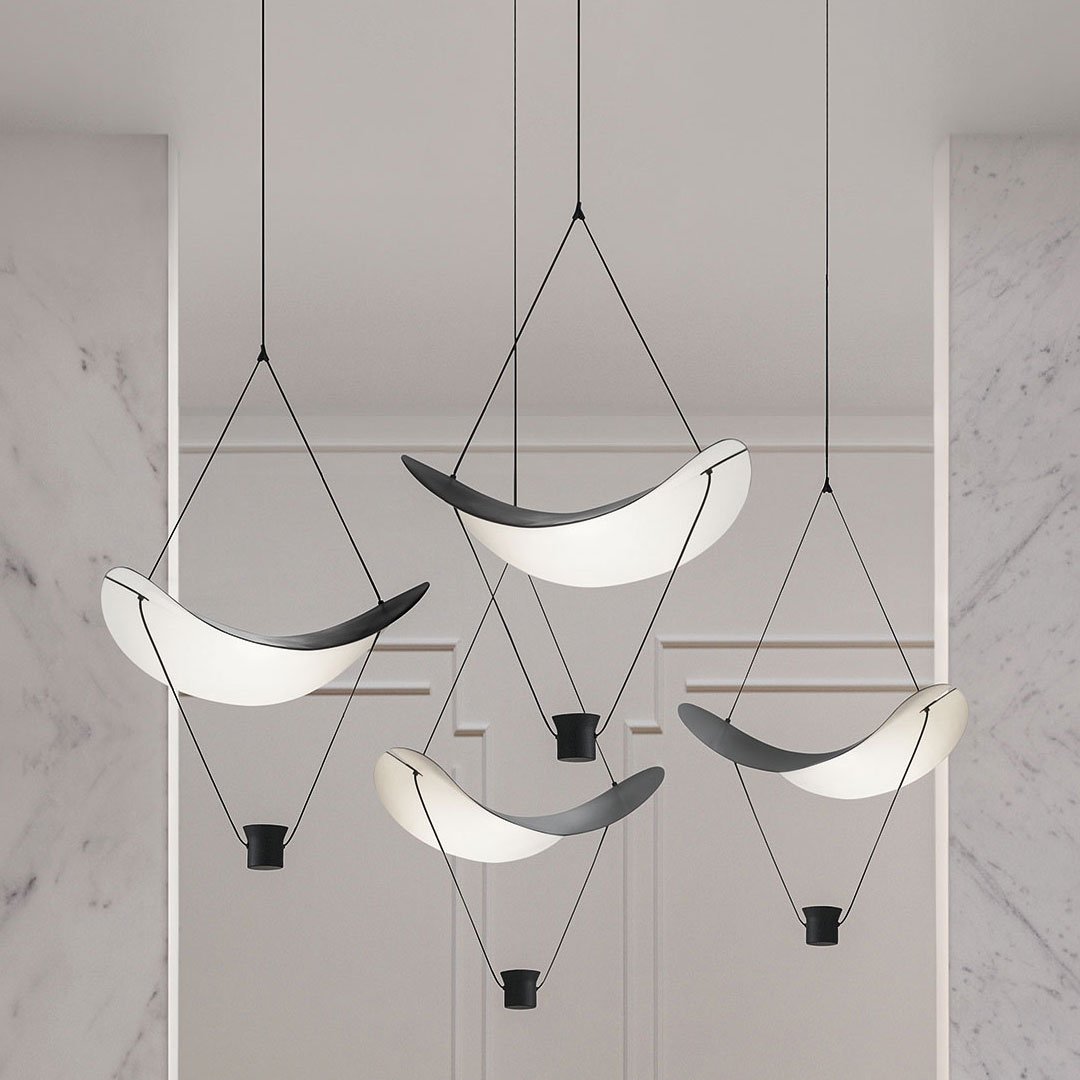 Masiero VOLLEE S1P UP V91 черный подвесной светильник 118266 - Вид №1