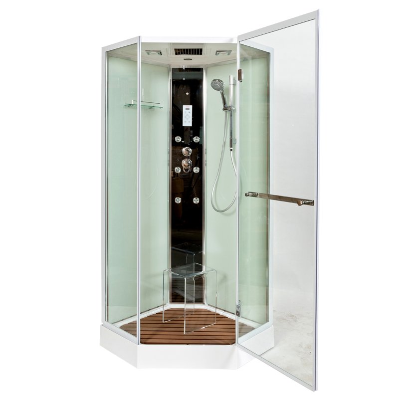 L 801 с гм. и эл. BLACK Душевая кабина DETO Серия L Z900 VOGUE (меняющая прозрачность) - Вид №7