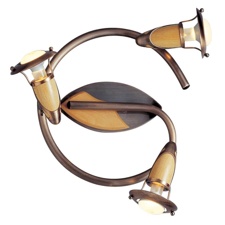 Спот настенный на 3 лампы коричневый Lord 5436-3 GLOBO LORD 00-3891035 Медь Ceramica Globo - Вид №1