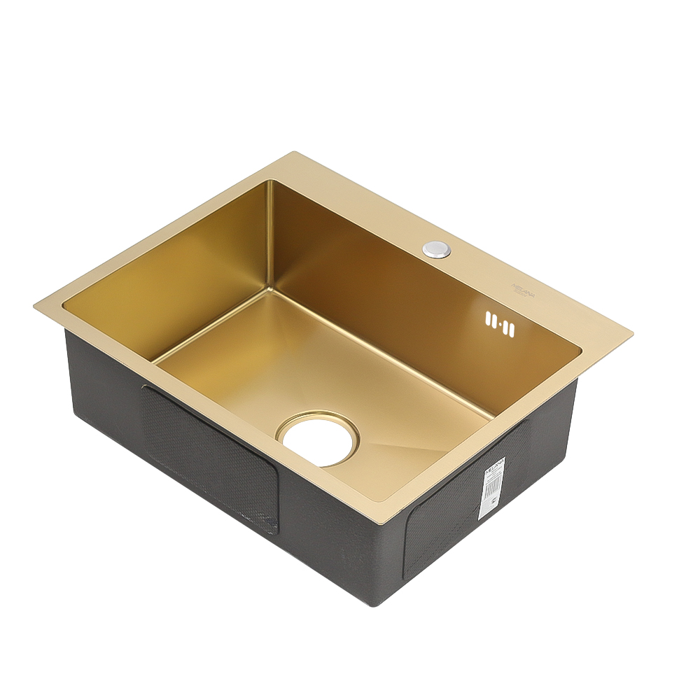 Мойка H6050G MELANA ProfLine 3,0/200 ЗОЛОТО врезная прямоугольная с коландером H6050G H6050G золото - Вид №4