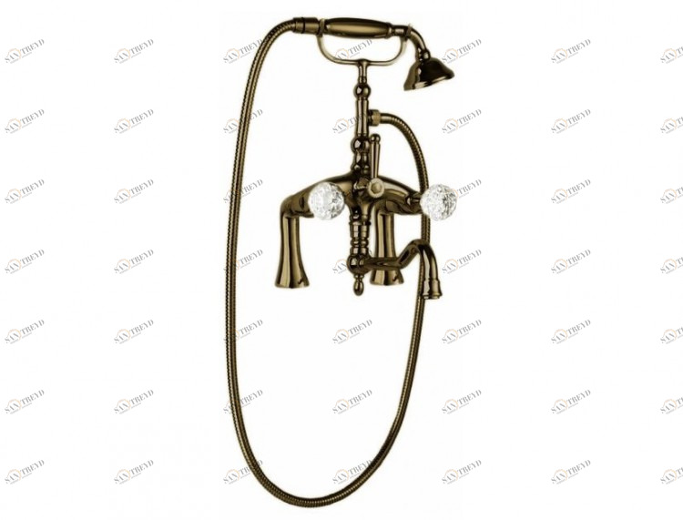 Смеситель на борт ванны с поворотным изливом и ручным душем CEZARES ATLANTIS-PBV2-02-Sw/M