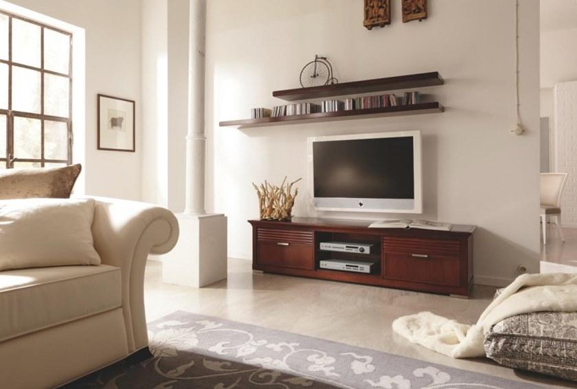 SELVA Тумба под телевизор из вишневого дерева с ящиками Luna 5233 - Вид №1