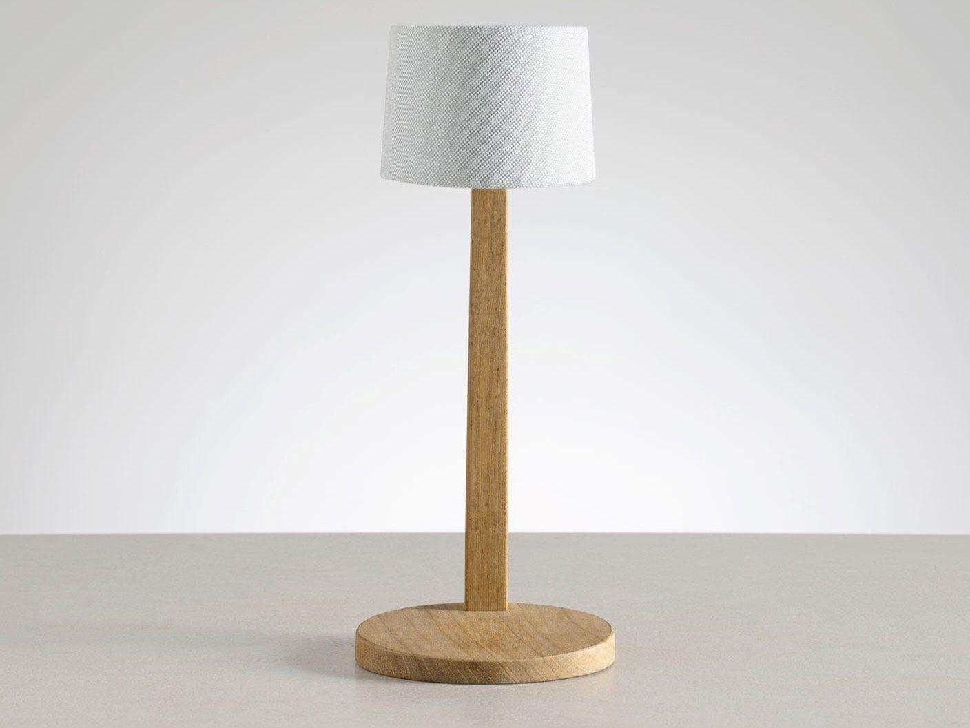 Настольная лампа из тикового дерева с батарейным питанием Ethimo Gaia ARCH-00058108 - Вид №10