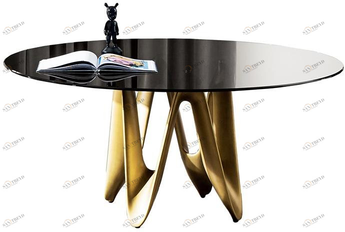 Sovet italia Круглый стеклянный стол Lambda sun-id-1428094