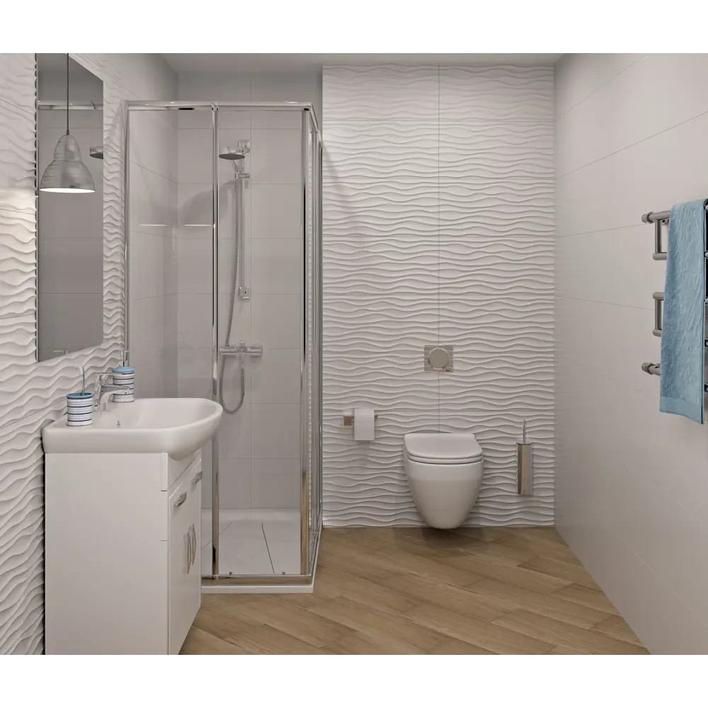 Плитка настенная «Дюна» 7 60x30 см 1.98 м² цвет белый Santreyd STLM-2131123 - Вид №4