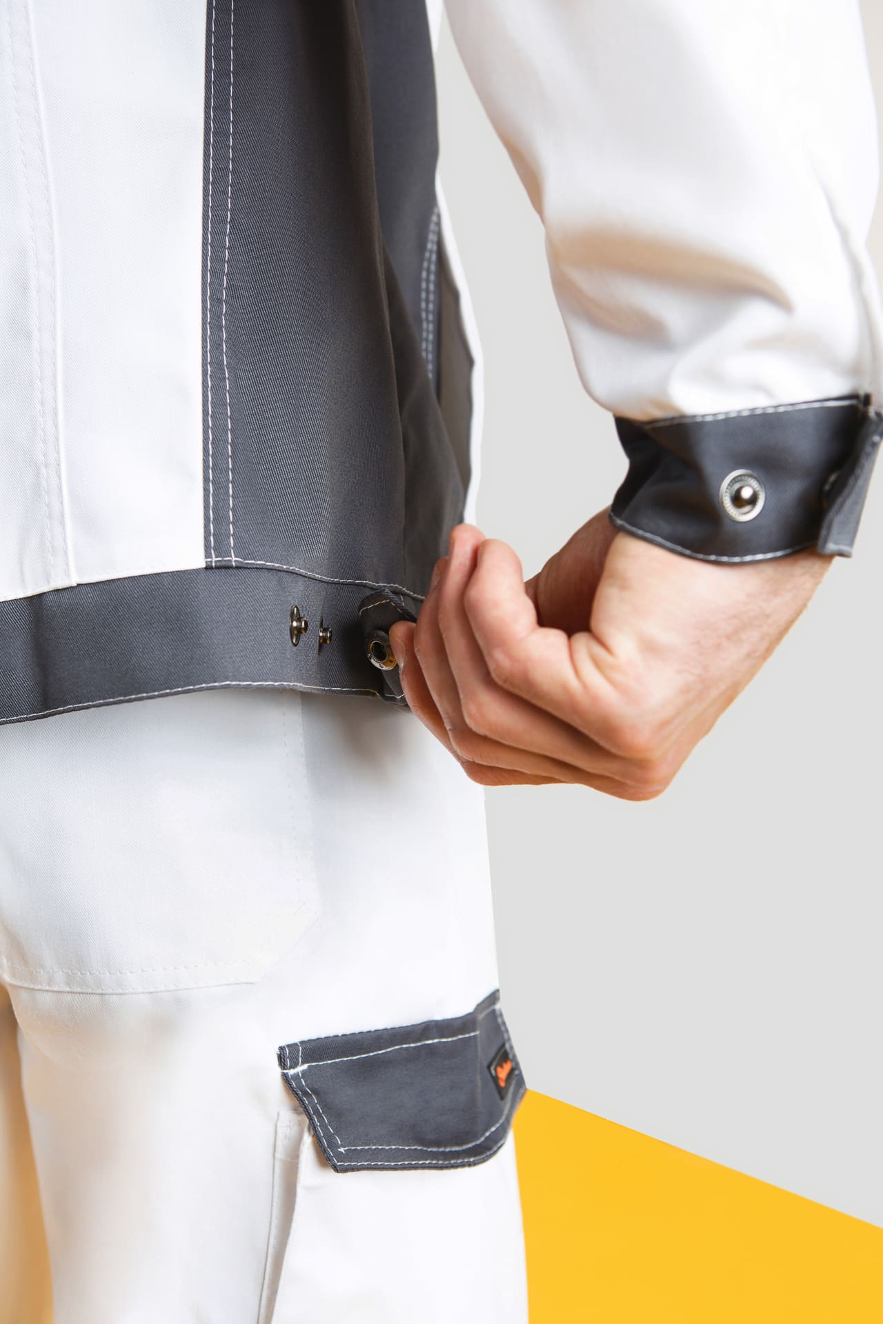 4974826 Костюм  NEW белый графит STATUS  Летняя спецодежда  размер 48-50/182-188  - Вид №12