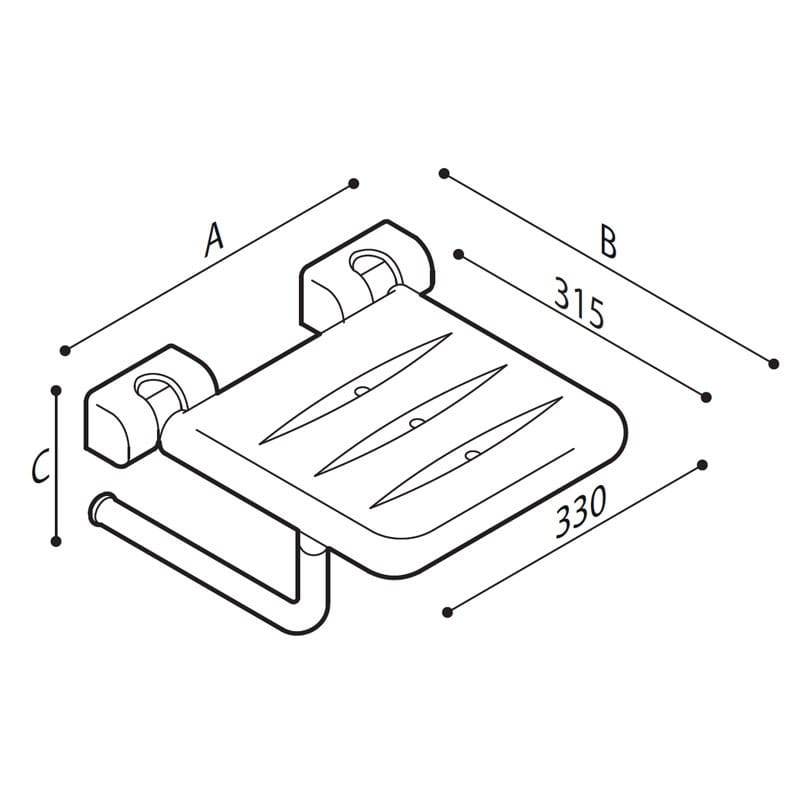 ABS складное сиденье для душа Ponte Giulio повседневная ARCH-00135392