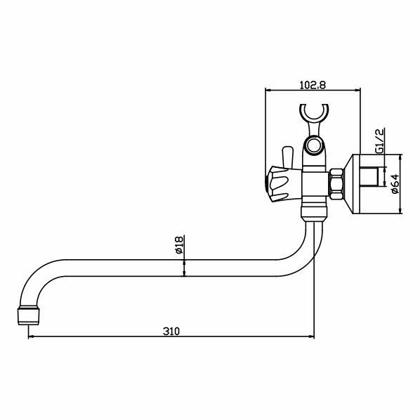 101 LUCH  Смеситель универсальный  ARGO kran 101luch - Вид №1
