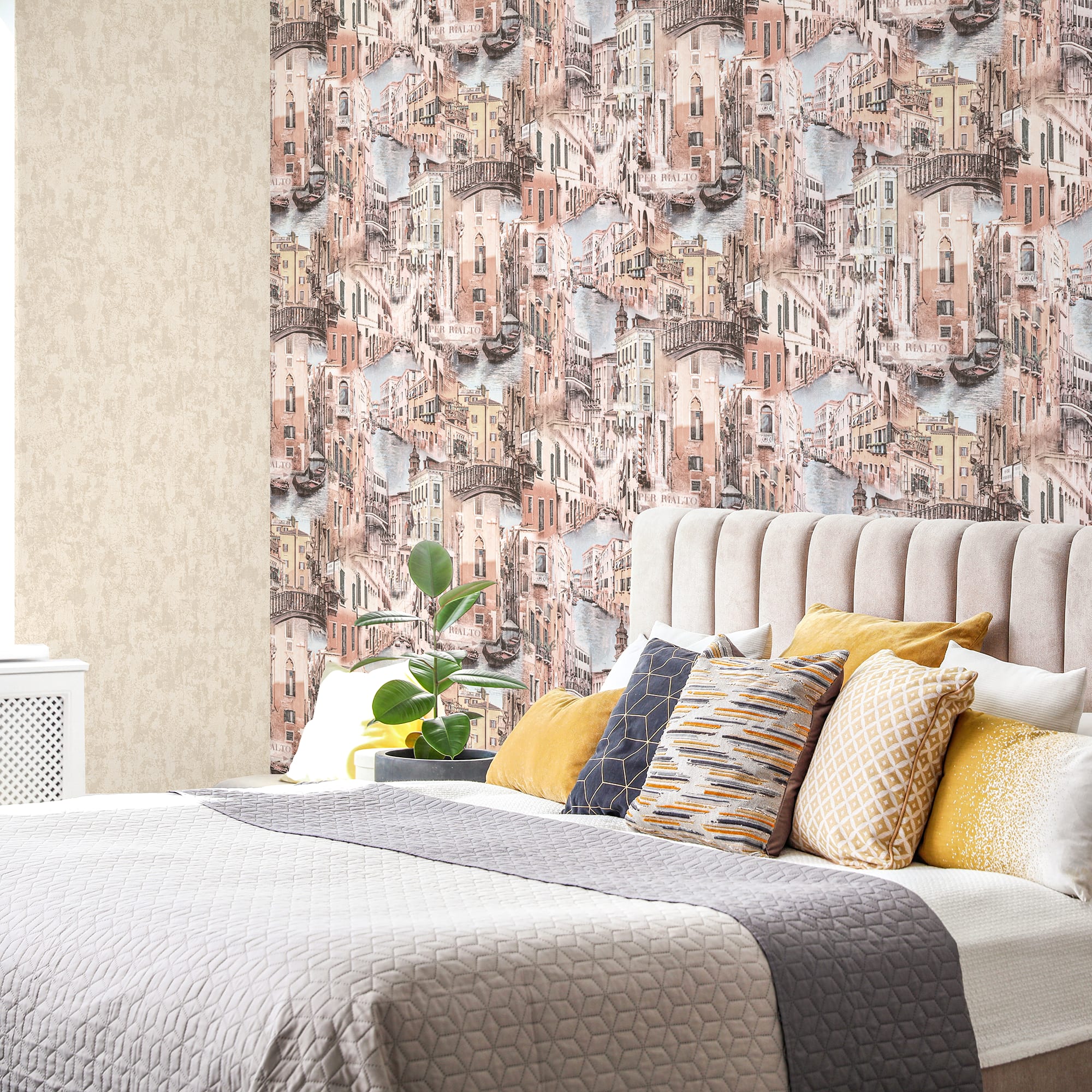 82912555 Обои флизелиновые бежевые 1.06 м PP71538-21 Lucia Santreyd - Вид №3