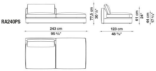 B&B Italia Модульный угловой диван из ткани Richard sun-id-1472345 - Вид №77