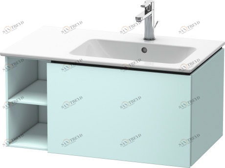 LC619200909 L-Cube Тумбочка подвесная Светло-голубой матовый декор Duravit
