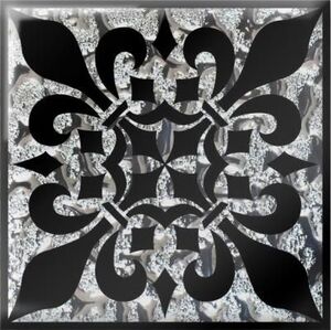 Напольная вставка Мальта платина 8х8