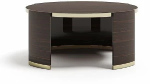 Capital Collection Низкий круглый деревянный журнальный столик