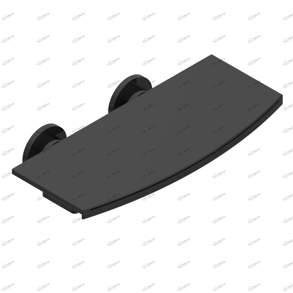 A33-22NIA/E Излив водопадный для ванны встраиваемый в стену 350 мм Thg-paris Bambou с чёрным хрусталём Покрытие PVD бронза A33 22NIA/E CAT.F