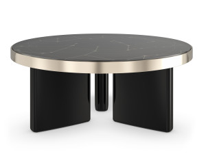 Круглый деревянный журнальный столик