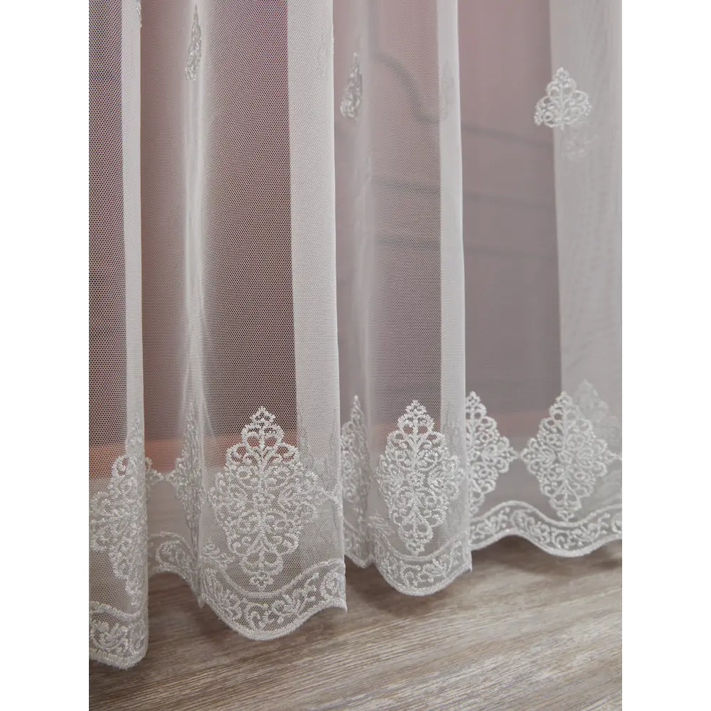 Тюль 1 м/п Коронки сетка 280 см цвет бежево-золотой ELIT HOME STLM-2052511 - Вид №3