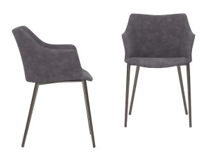 Кожаный мягкий стул с подлокотниками