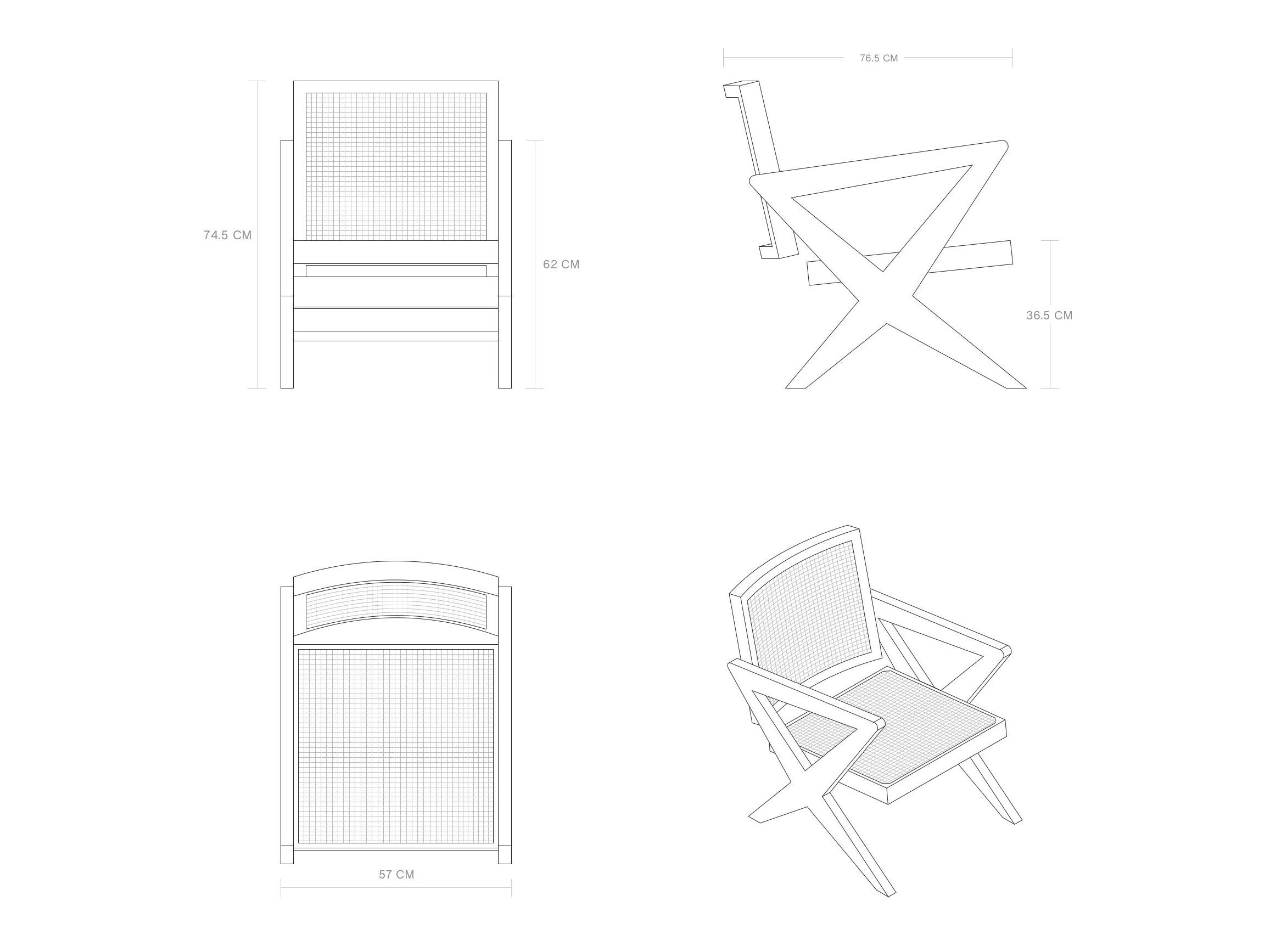 Кресло из тикового дерева с подлокотниками Phantom Hands Project Chandigarh ARCH-00120547 - Вид №5