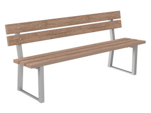 Скамья WPC со спинкой