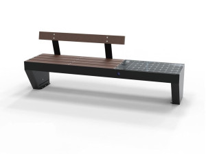 Скамья с USB-разъемом и беспроводной зарядкой
