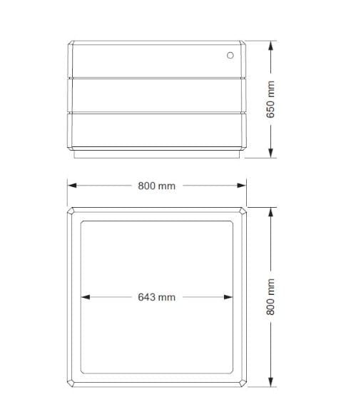 Бетонная квадратная низкая плантатор ENCHO ENCHEV - ETE 226 ARCH-00039787 - Вид №3