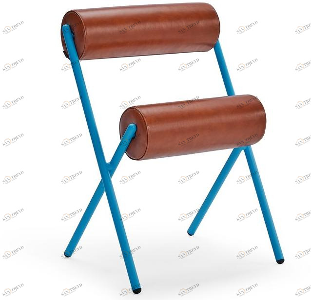 Sancal Стул с цилиндрическими кожаными подушками  349.46.j 