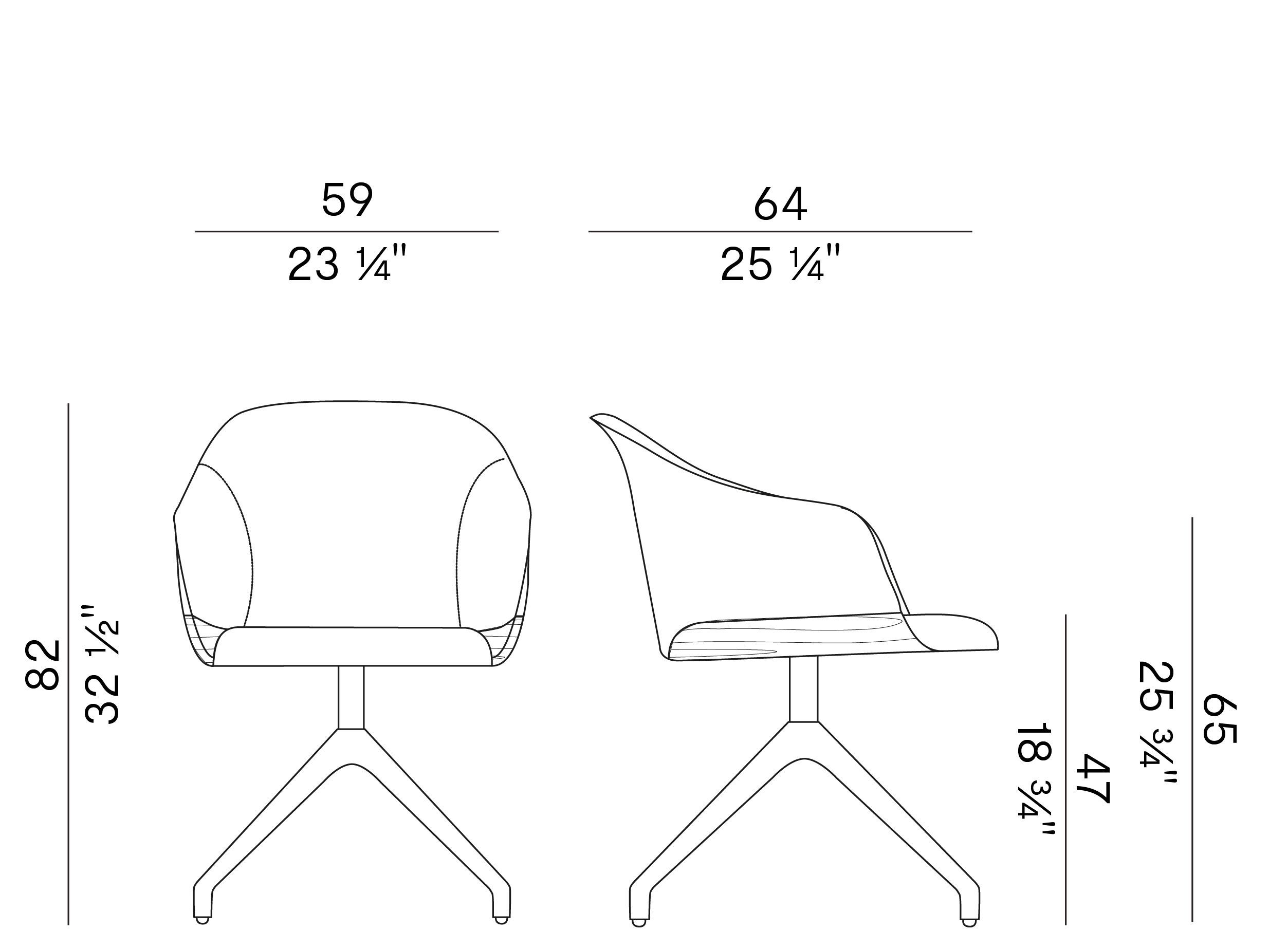 Кожаное вращающееся кресло с подлокотниками Potocco Lyz ARCH-00039715 - Вид №2