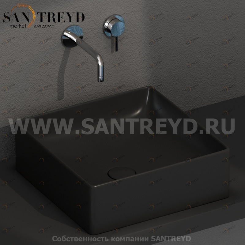B6Q42AR Накладная раковина на столешницу  квадратная Ceramica Globo T-EDGE