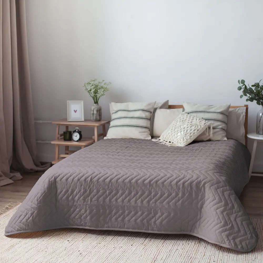 INSPIRE Nicolosi — покрывало из микрофибры 240x200 см в нежном серо-розовом оттенке 89334497 STLM-1061837 - Вид №4