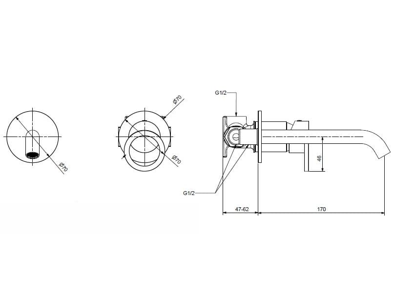Смеситель для раковины из хромированной латуни Bugnatese B-Color ARCH-00122611 - Вид №2
