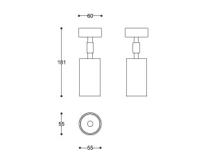 Алюминиевый настенный светильник / потолочный светильник