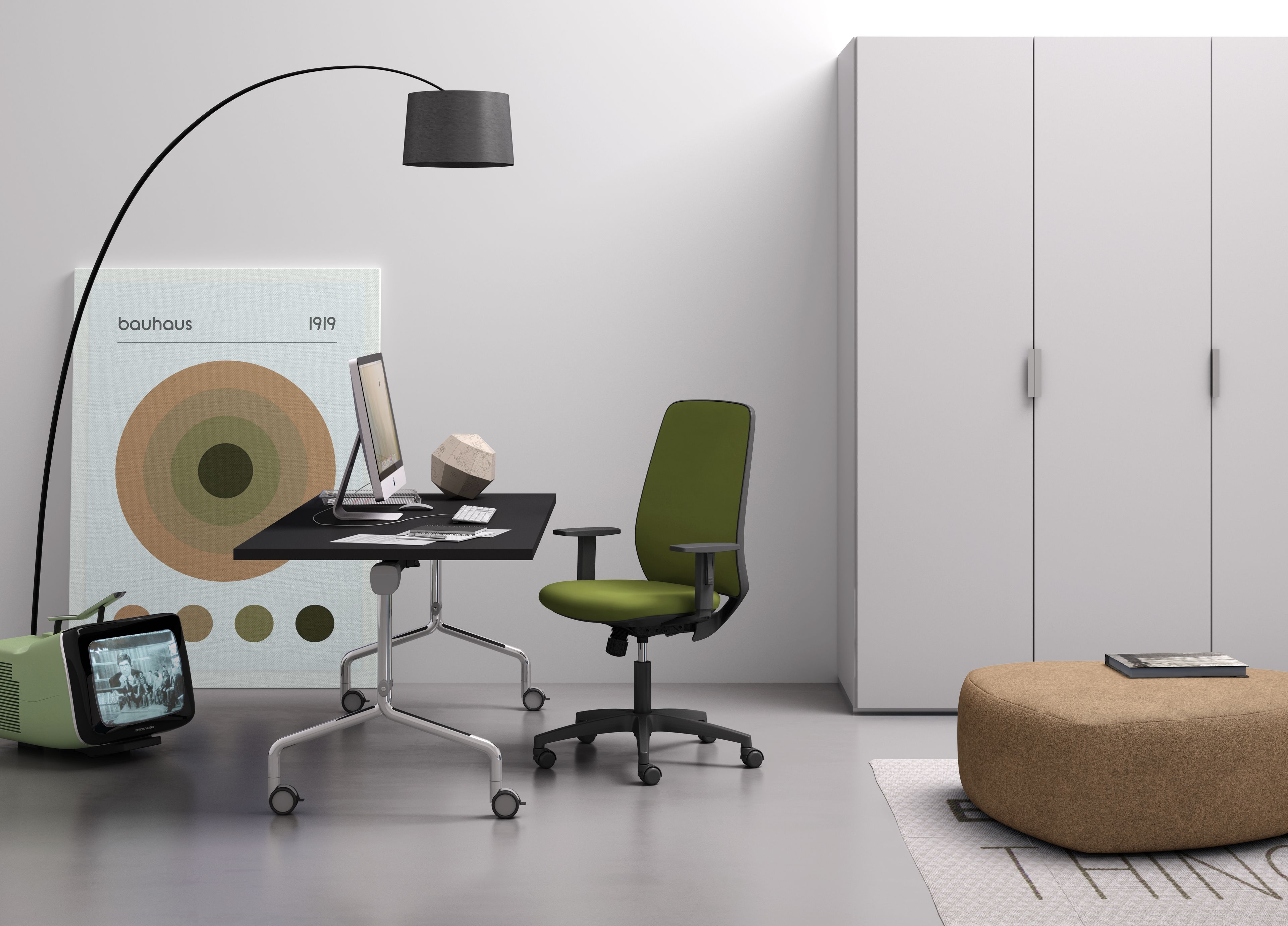 5 спиц подлокотник ткань операционный офисный стул Leyform Star ARCH-00144213