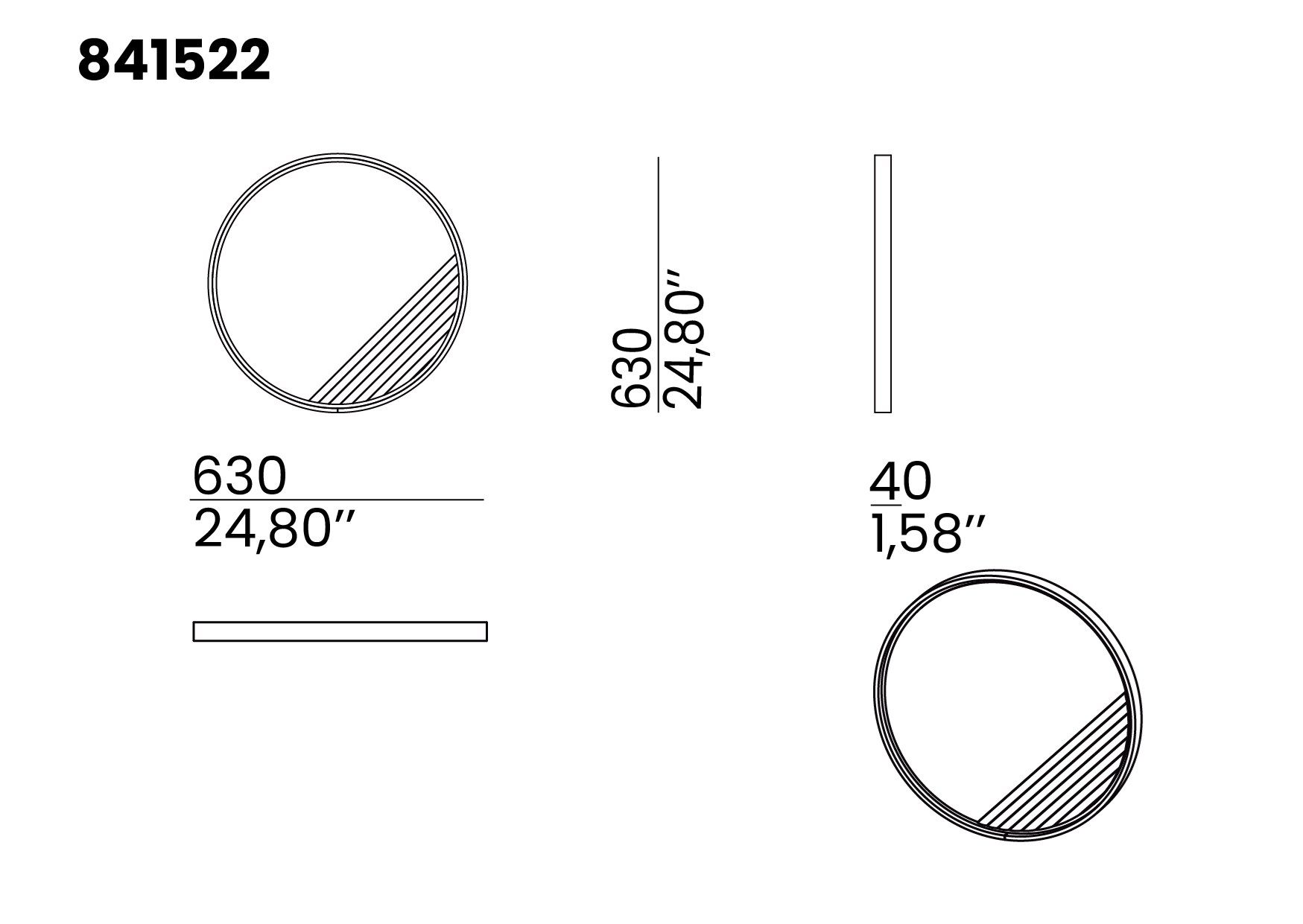 Настенное круглое зеркало animovel Santana ARCH-00104216 - Вид №3