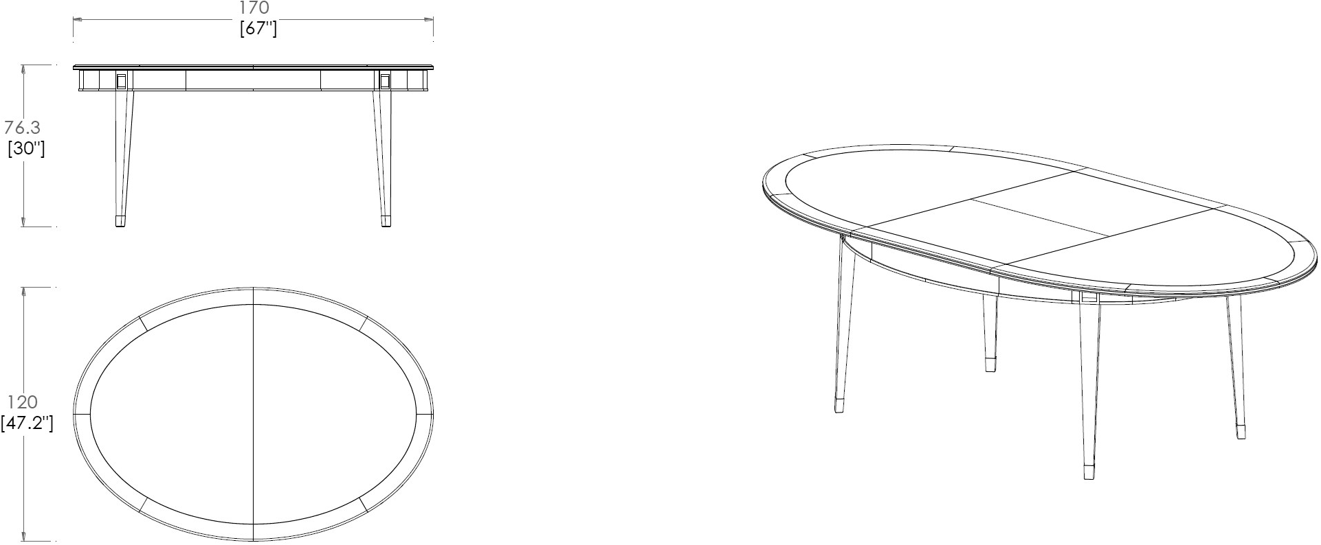 Roche Bobois Раздвижной стол из дуба Nouveaux classiques sun-id-1423548 - Вид №7