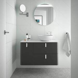 24669 SALGAR Мебель для умывальника UNIIQ 1200 левая MATT ANTHRACITE 1194 x 540 x 450 мм Матовый антрацит