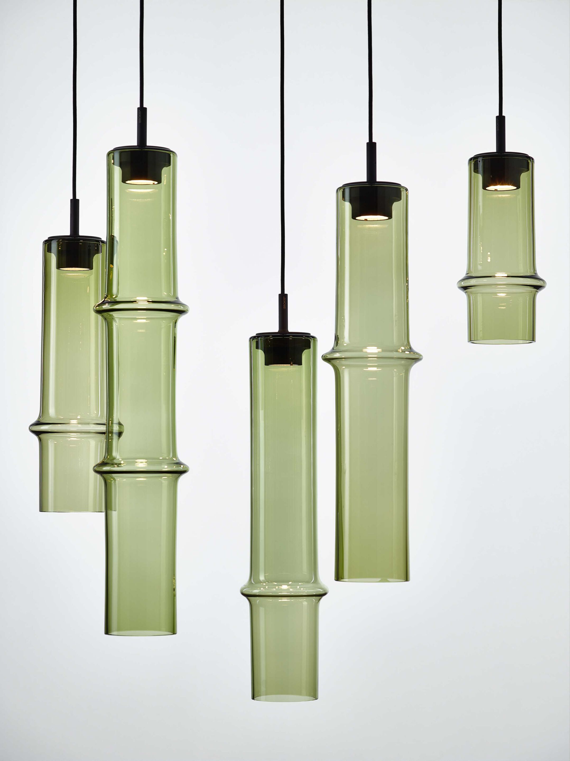 Опаловое стекло ручной работы светодиодный подвесной светильник BROKIS Бамбуковый лес ARCH-00149617 - Вид №1