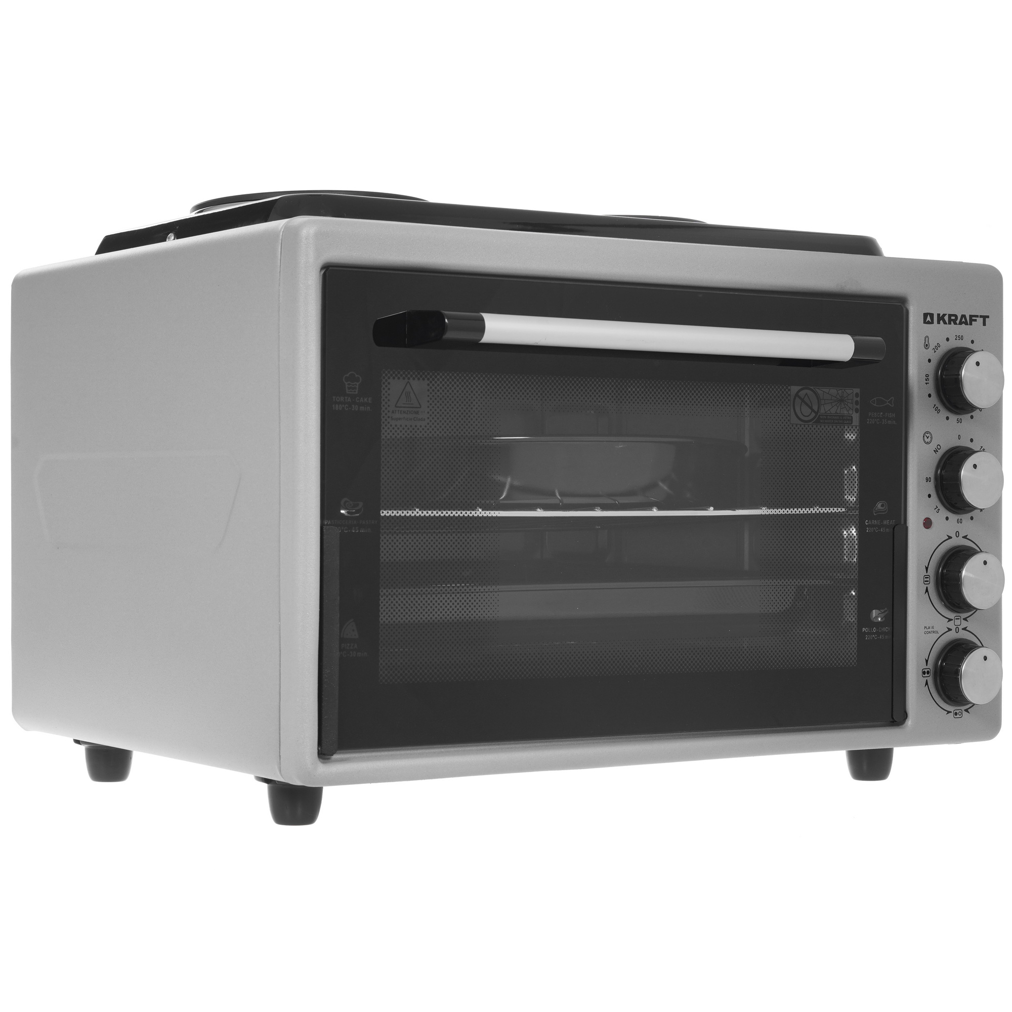 5347098 Мини-печь Kraft KF-MOHP 3800 GR серебристый STDN-0072208 - Вид №1