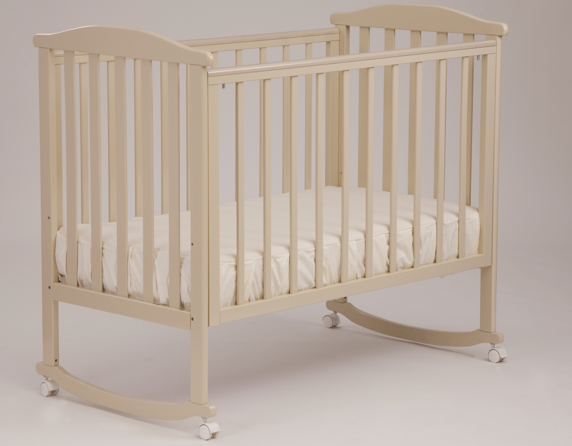 Детская кроватка без ящика "Лютик" слоновая кость ФАБРИКА ЛЕЛЬ  338455 Молочный Santreyd  - Вид №1