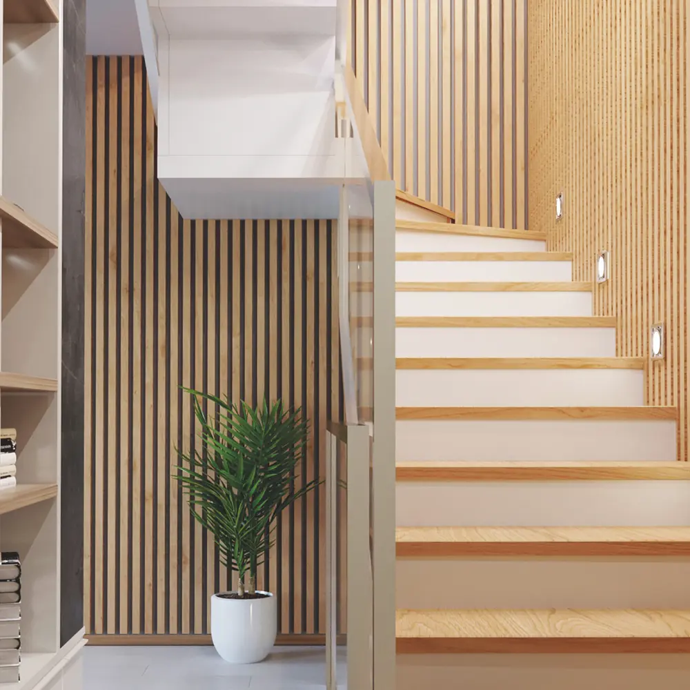 PORTIKA Декоративная рейка МДФ Лайт Сонома для современного интерьера 85314198 STLM-1439185 - Вид №3