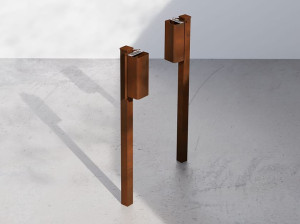 Стальная пепельница для общественных мест с колонной